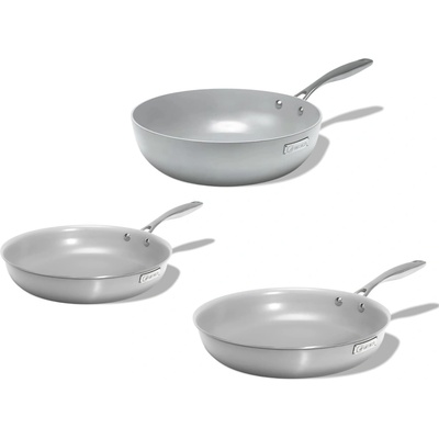 Elmich Sada nerezových panvíc s keramickým povrchom Tria Ceramic 3 ks 1 wok a 2 panvice