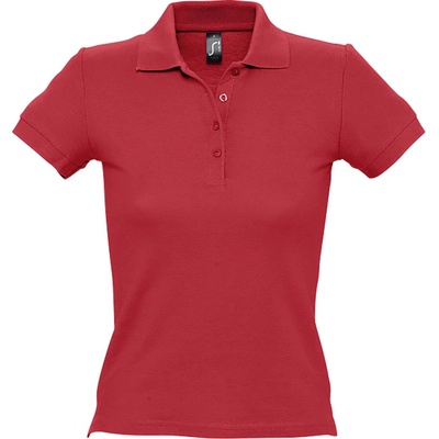 SOL's Collection Polokošile People krátký rukáv dámská COT-25131000401 Červená