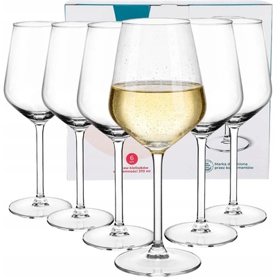 Design Skleničky na bílé víno Altom Rubín bezbarvé 6 x 370 ml