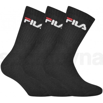 Fila 3pack tenkých vysokých ponožek černá