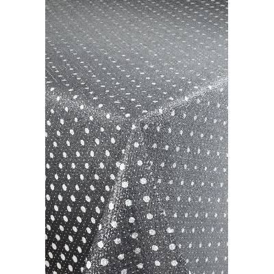Obrus PVC 6743710, metráž, 20 m x 140 cm, bodky biele na čiernom podklade, IMPOL TRADE