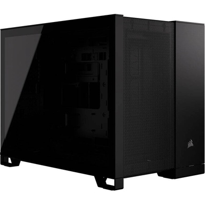 Кутия Corsair 2500D, microATX/Mini-ITX, 1x USB 3.2 Gen 2 Type-C, 2x USB 3.2 Gen 1 Type-A, с прозорец, черна, без захранване (CC-9011263-WW)