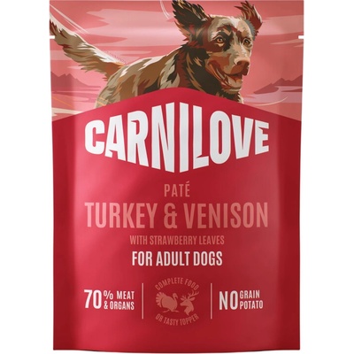 Carnilove Dog Paté Turkey & Venison with Strawbery 300 g