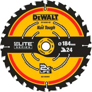 DEWALT - Нож за трион за дърво 184х16 мм 24 зъба DT10302 (DT10302)