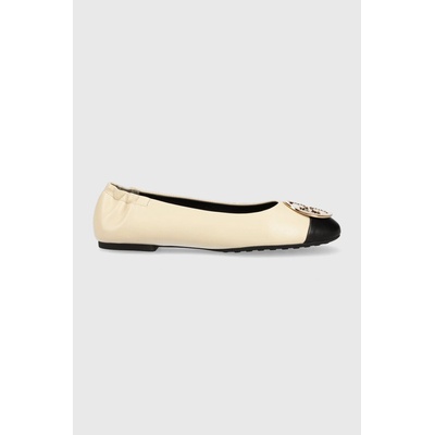 Tory Burch Кожени балеринки Tory Burch Claire Cap Toe Ballet в бежово 148336-001 (148336.001)