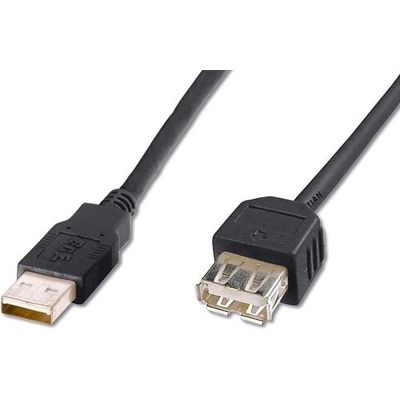 PremiumCord kupaa5 prodlužovací USB2.0 A-A (A-M/A-F), 5m, šedý