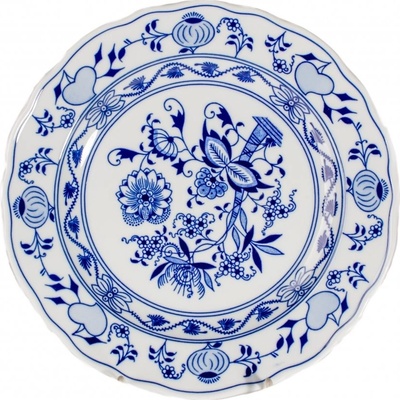 Český porcelán Dubí Talíř hluboký praporový CIBULÁK 24 cm
