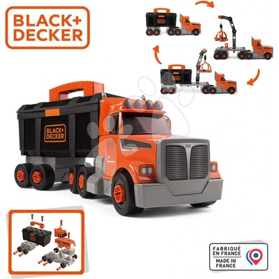 Smoby kamion s pracovním kufříkem Black&Decker Truck a 60 doplňků s nářadím