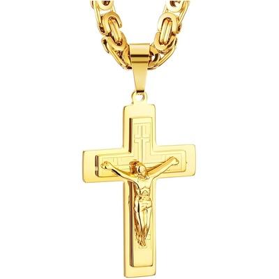 HARAHU Мъжко колие re-32527 - Златен / 70см kp32527 (re-32527)