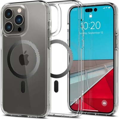 Spigen Гръб Spigen Ultra Hybrid Mag за iPhone 14 Pro Max - Прозрачен/Карбон