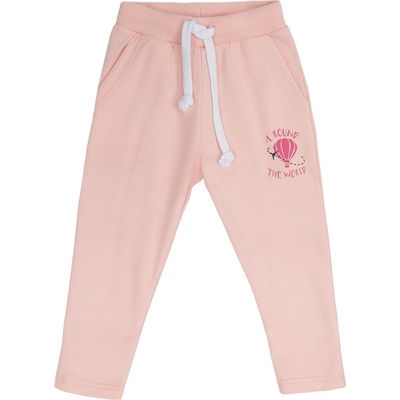 Winkiki Kids Wear Dívčí tepláky Travel světle růžová