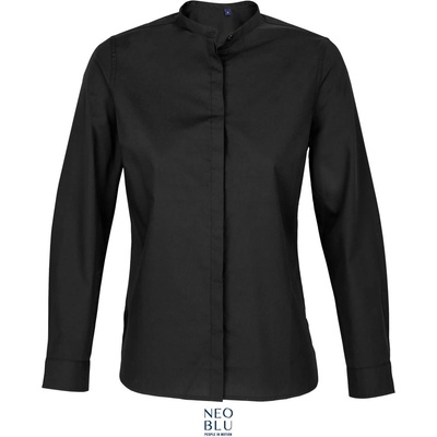 Neoblu 3787 BART WOMEN / Дамска риза с дълъг ръкав от поплин - тъмночерна XL (243787n1104)