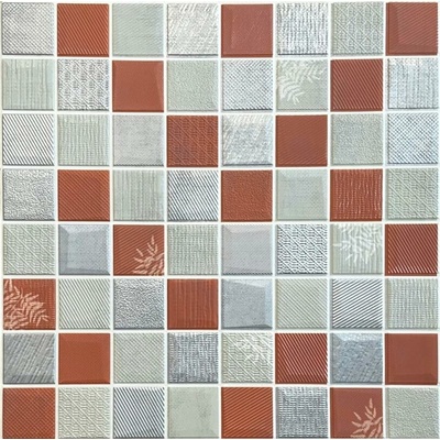 Impol Trade 3D XY-W02 70 x 70 cm, mozaika červeno-strieborná 1ks