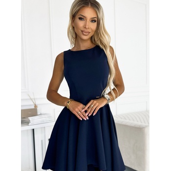 Numoco Елегантна рокля с по-дълъг гръб - тъмно синьо Numoco numoco | Sin | ЖЕНИ | XS