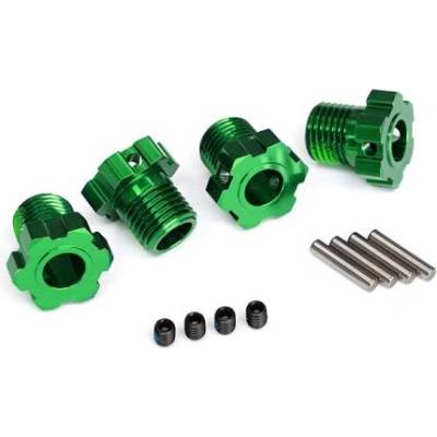 Traxxas главина на колелото 17mm назъбен алуминиев зелен (4)
