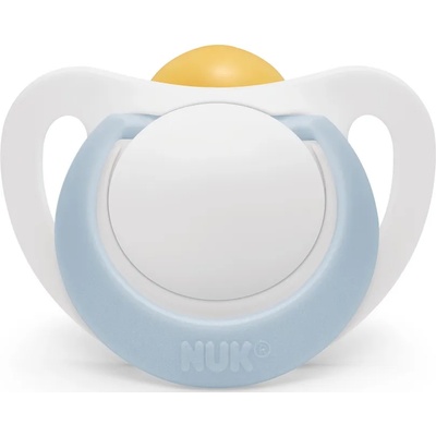 Nuk Каучукова залъгалка NUK - Star, 0-6 месеца, бяло/синьо (10726069)