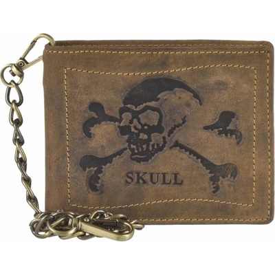 Greenburry Kožená peněženka s řetězem 1796-Skull