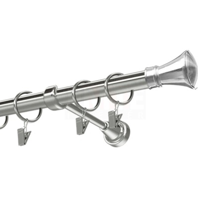 Karpol Garniža 19 mm Monako nerezová jednoduchá 150 - 600 cm