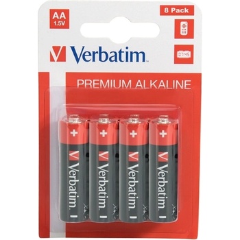Image 1 of Verbatim ALKALINE BATTERY AA 8 PACK (HANGCARD) (49503)