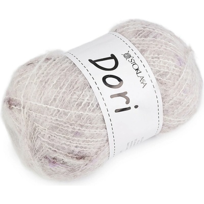 Stoklasa Pletací mohérová příze s nopky Dori 100 g Balení: 1 ks, Varianta: 13 (F013) béžovobílá 13 (F013) béžovobílá