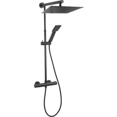 FERRO Душ система Trevi Square, с функция Tropical rain и термостатен смесител (NP75SQ-TRV7U-B)