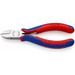 KNIPEX Клещи диагонални резачки, синьо-червена ръкохватка 130мм, с отваряща пружина, Knipex (K7702130)