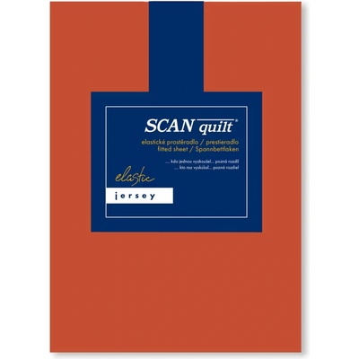 Scanquilt Prestieradlo jersey elastic tehlové 180x200