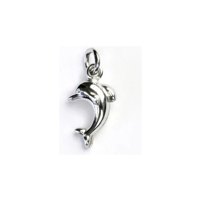 Čištín zlatý přívěsek delfín bílé zlato P 726