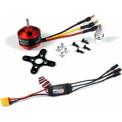 Střídavé Combo MM2208B -1700kv DW Hobby + 20A ESC unašeč konektory