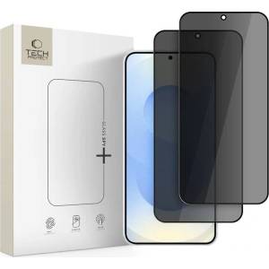 Tech-Protect Затъмняващ Протектор за Samsung S26, Tech-Protect Privacy Spy+ Glass 2бр. , Черен (5906302332700)