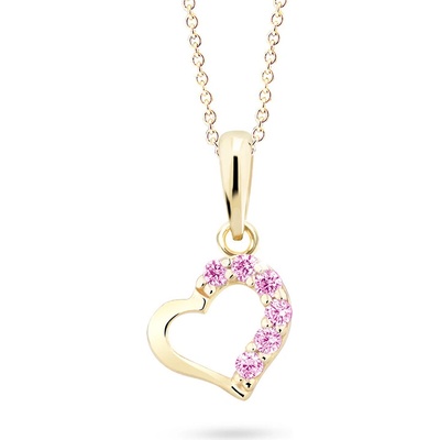 Cutie Kids Jewellery Gold Zlatý přívěs C2757 Žlutá Růžová