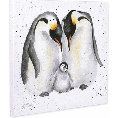 Obraz Wrendale Designs "The Emperor's New Chick", 50x50 cm - Tučňáci