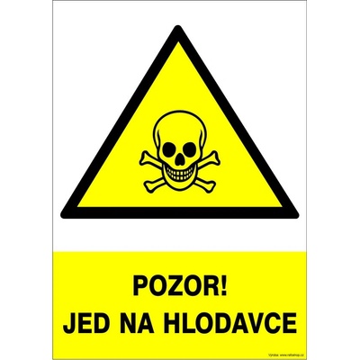 RAFO Samolepka Pozor! Jed na hlodavce Velikosti: A5 (15 x 21 cm)