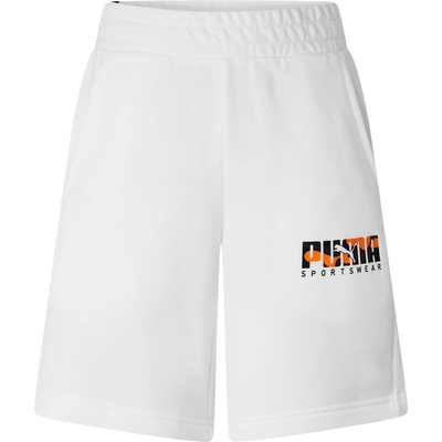 PUMA Поларени къси панталони Puma Men's Key Camo Graphic Fleece Jogger Shorts - Puma White