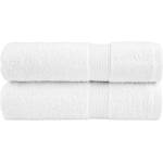 vidaXL Премиум хавлиени кърпи SOLUND 2 бр бели 100x150 см 600 gsm (137132)