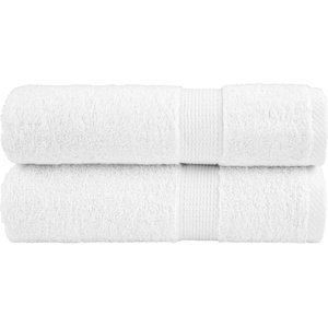 vidaXL Премиум хавлиени кърпи SOLUND 2 бр бели 100x150 см 600 gsm (137132)