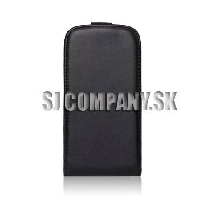 Kožený obal Huawei Ascend P6 – Flip Slim PT – čierna