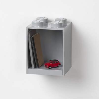LEGO® Brick 4 dětská police šedá 15.9 cm, 21.1 cm, 15.9 cm