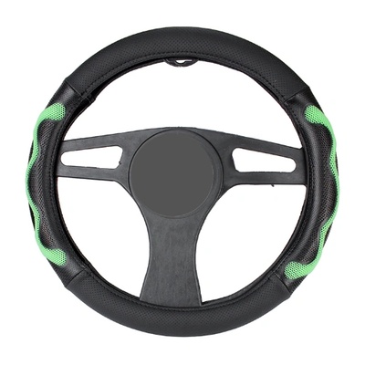 Калъф за волан 38см, с 3d зелени ленти