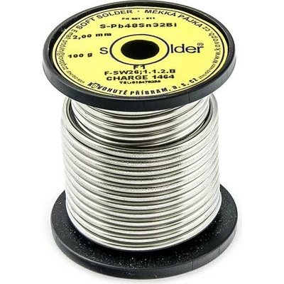 Cín S-PB48Sn32Bi F1 trubičkový nízkotavitelný 2mm 100g