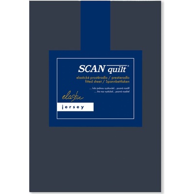Scanquilt Prestieradlo jersey elastic tmavé sivé 140x200