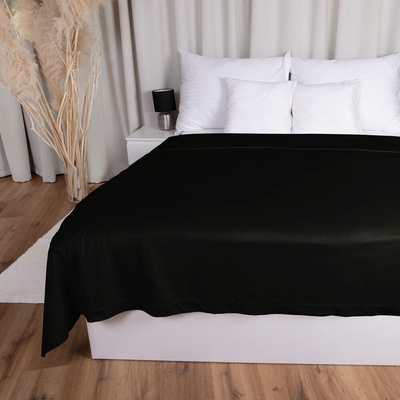 Biante Sametový přehoz na postel Velvet Premium SVP-041 Černý 140x200 cm