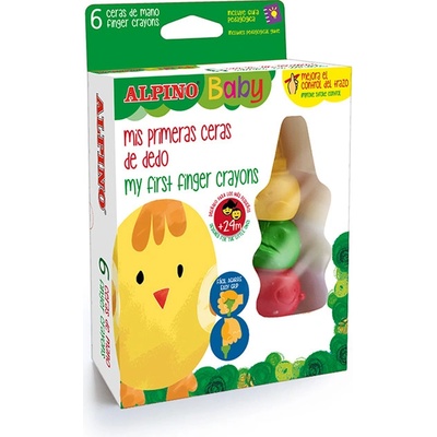 Alpino voskovky na prsty baby 6 ks