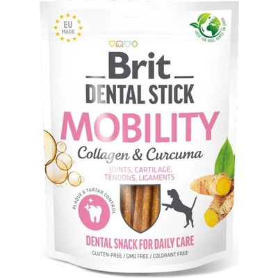 Brit Дентални пръчици Brit Dental Stick Mobility with Curcuma & Collagen за здрави стави с Куркума и колаген- 7бр