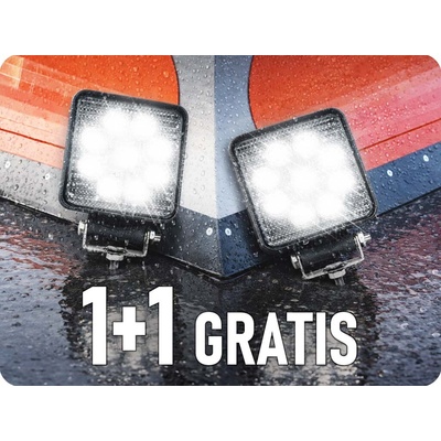 TruckLED LED Epistar pracovné svetlo, hranaté, 24W, 1430lm, 12/24V, IP67, 1+1 zadarmo! [L0077S]