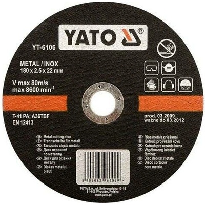 Yato Kotouč na kov 125 x 22 x 1,2 mm INOX