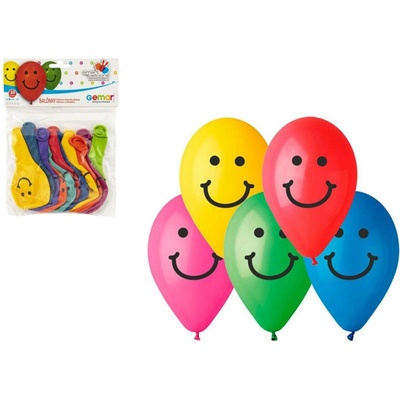 Smart Balloons Balónik Balonky nafukovacie 10" potlač Smile 10cm