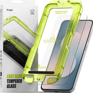 Ringke easy slide 2-брой комплект прозрачно защитено закалено стъкло за galaxy s25 fe (8800293859680)