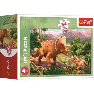 TREFL Úžasní dinosaury Triceratops s mláďaťom 54 dielov