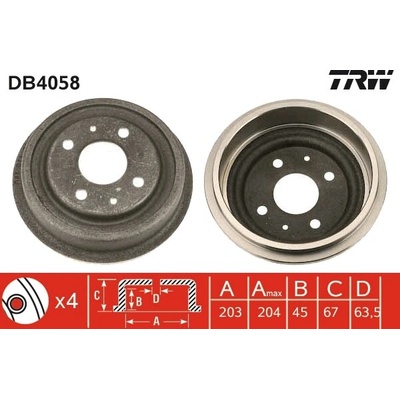 TRW Brzdový buben DB4058